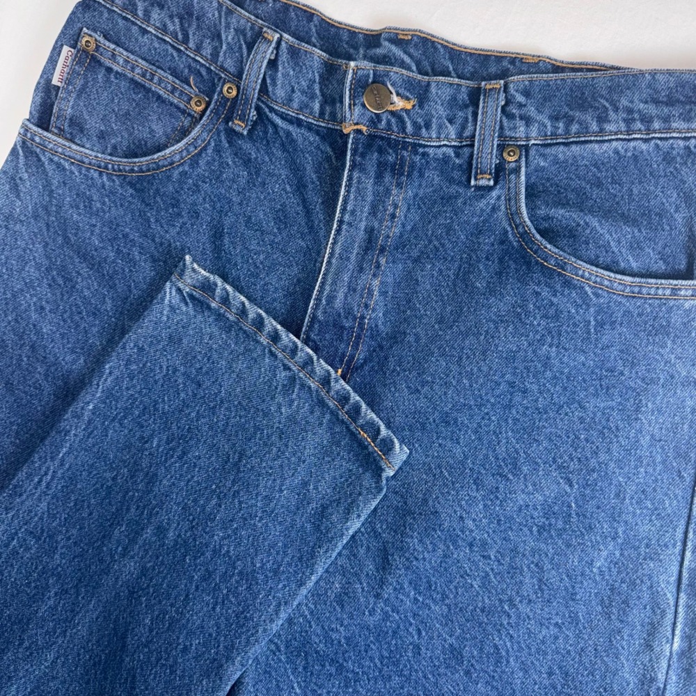 Carhartt B17DST Jeans Mens 33x38 Blue Relaxed Fit Straight Leg Made in USA Denim
